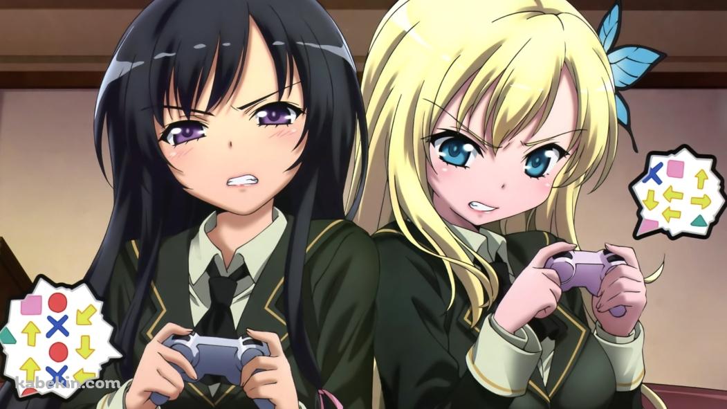 対戦ゲームをする柏崎星奈と三日月夜空 / 僕は友達が少ないの壁紙(1051px x 591px) 高画質 PC・デスクトップ用