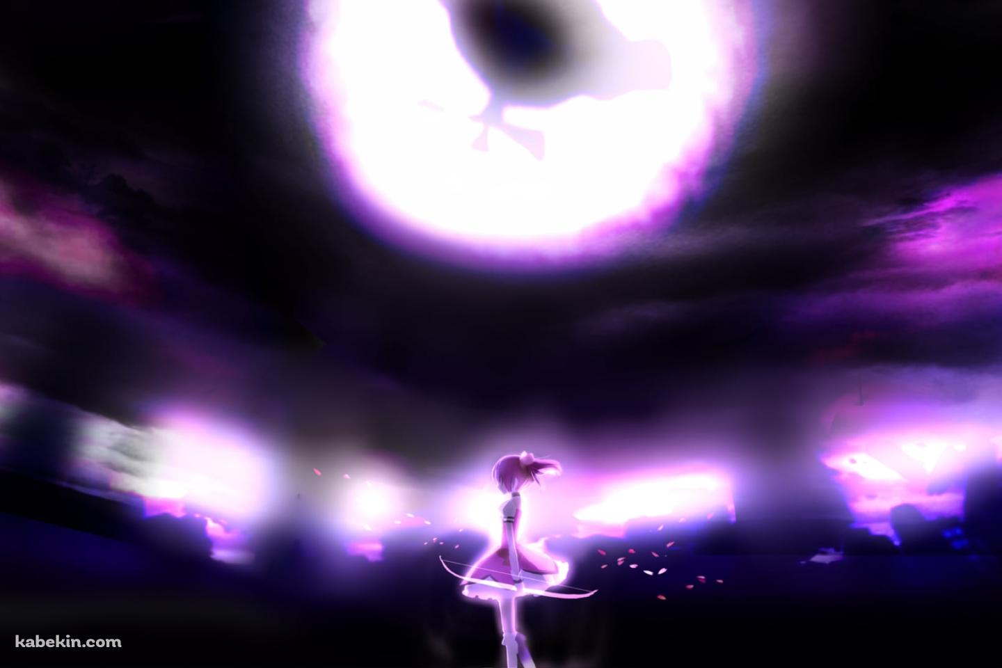 弓を持つ鹿目まどか / ワルプルギスの夜 / 魔法少女まどか☆マギカの壁紙(1440px x 960px) 高画質 PC・デスクトップ用