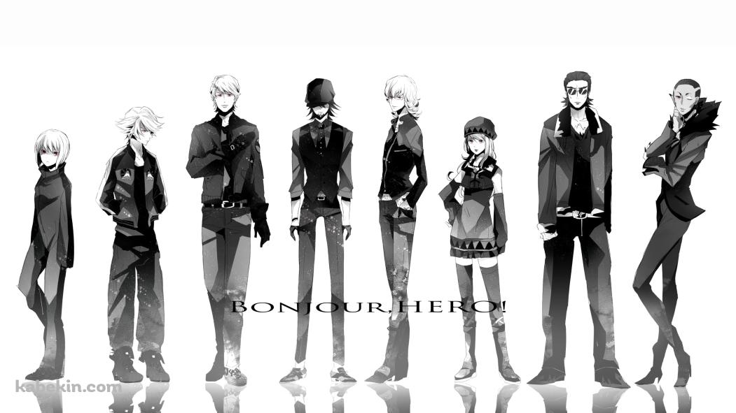 モノクロ / 鏑木・t・虎徹 / バーナビー・ブルックスJR / イワン・カレリン / タイガー & バニーの壁紙(1051px x 591px) 高画質 PC・デスクトップ用
