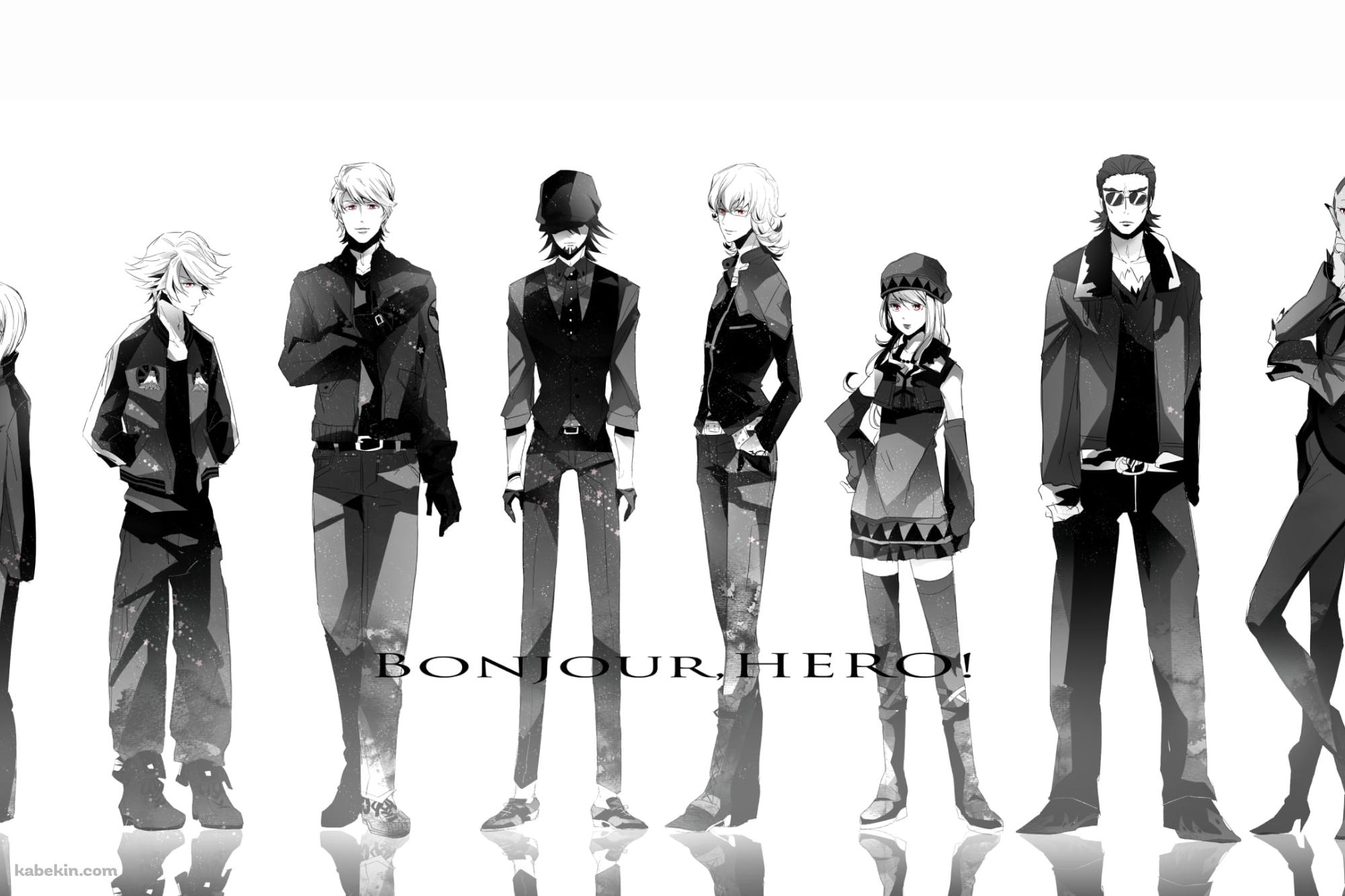 モノクロ / 鏑木・t・虎徹 / バーナビー・ブルックスJR / イワン・カレリン / タイガー & バニーの壁紙(2000px x 1333px) 高画質 PC・デスクトップ用