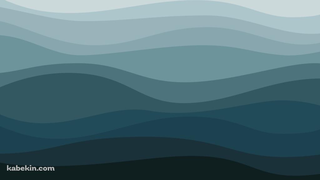 緑のグラデーション / 波形の壁紙(1024px x 576px) 高画質 PC・デスクトップ用