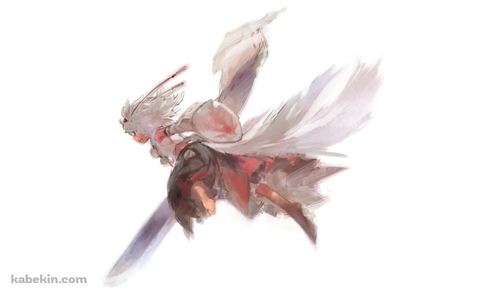 大きな刀を持つ犬走椛 / 東方の壁紙(960px x 600px) 高画質 PC・デスクトップ用