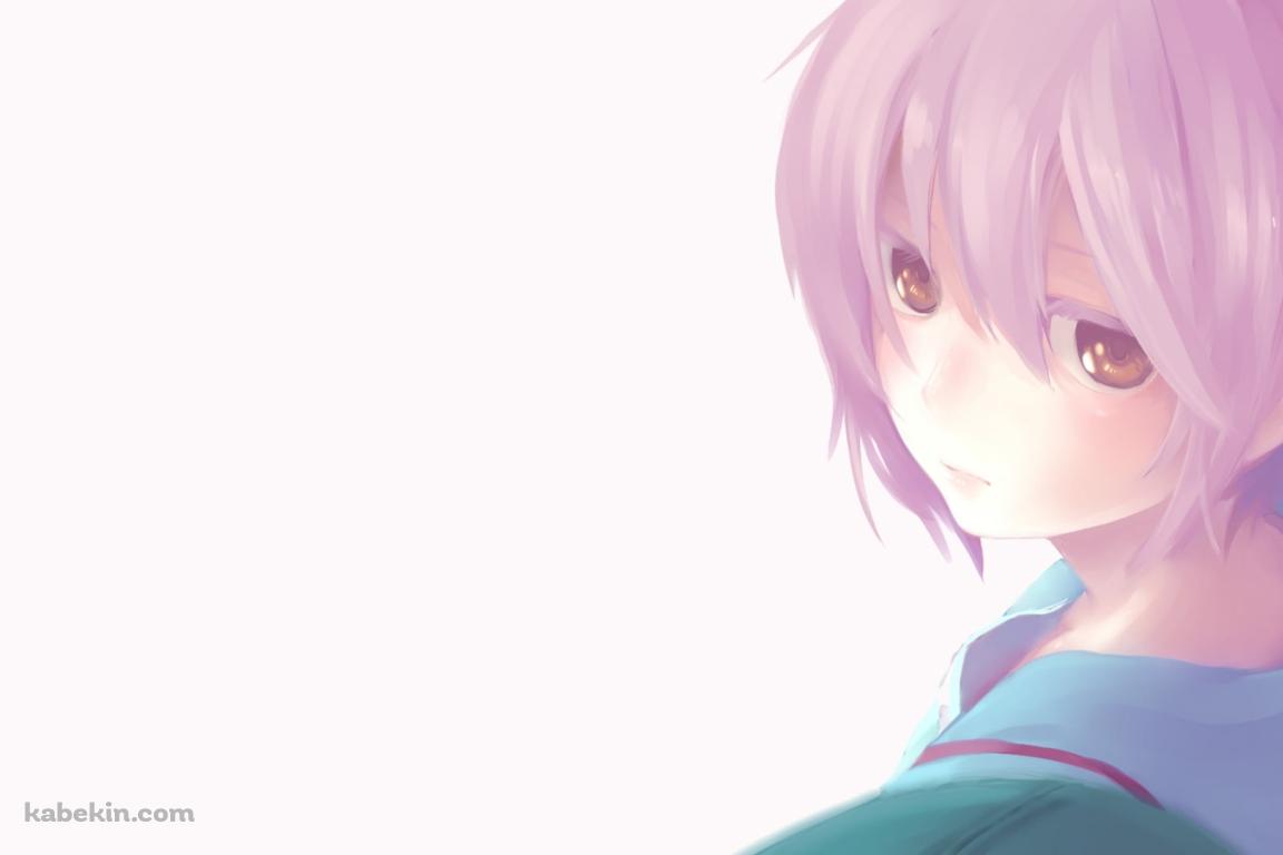 淡いタッチで描かれた長門有希 / 涼宮ハルヒの憂鬱の壁紙(1152px x 768px) 高画質 PC・デスクトップ用
