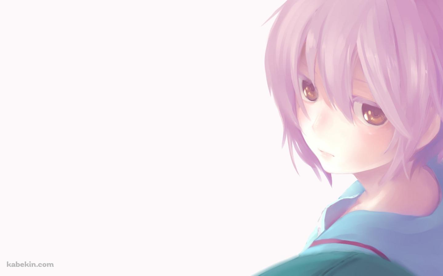 淡いタッチで描かれた長門有希 / 涼宮ハルヒの憂鬱の壁紙(1440px x 900px) 高画質 PC・デスクトップ用