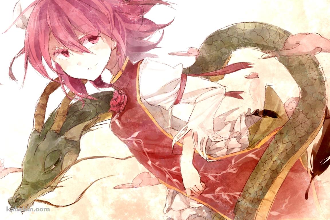 ドラゴンと茨木華扇 / 東方の壁紙(1152px x 768px) 高画質 PC・デスクトップ用