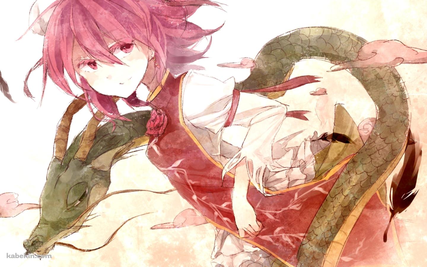 ドラゴンと茨木華扇 / 東方の壁紙(1440px x 900px) 高画質 PC・デスクトップ用