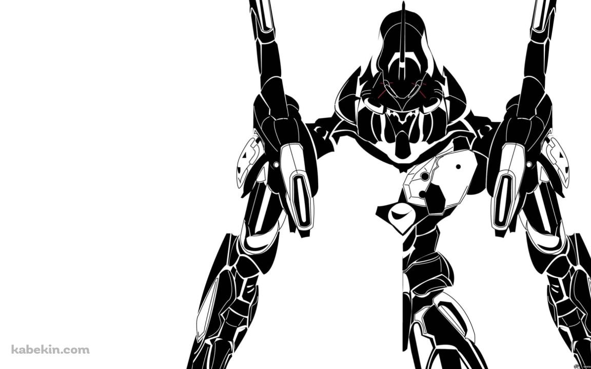 黒白のエヴァ初号機 / ヱヴァンゲリヲン新劇場版:破の壁紙(1152px x 720px) 高画質 PC・デスクトップ用