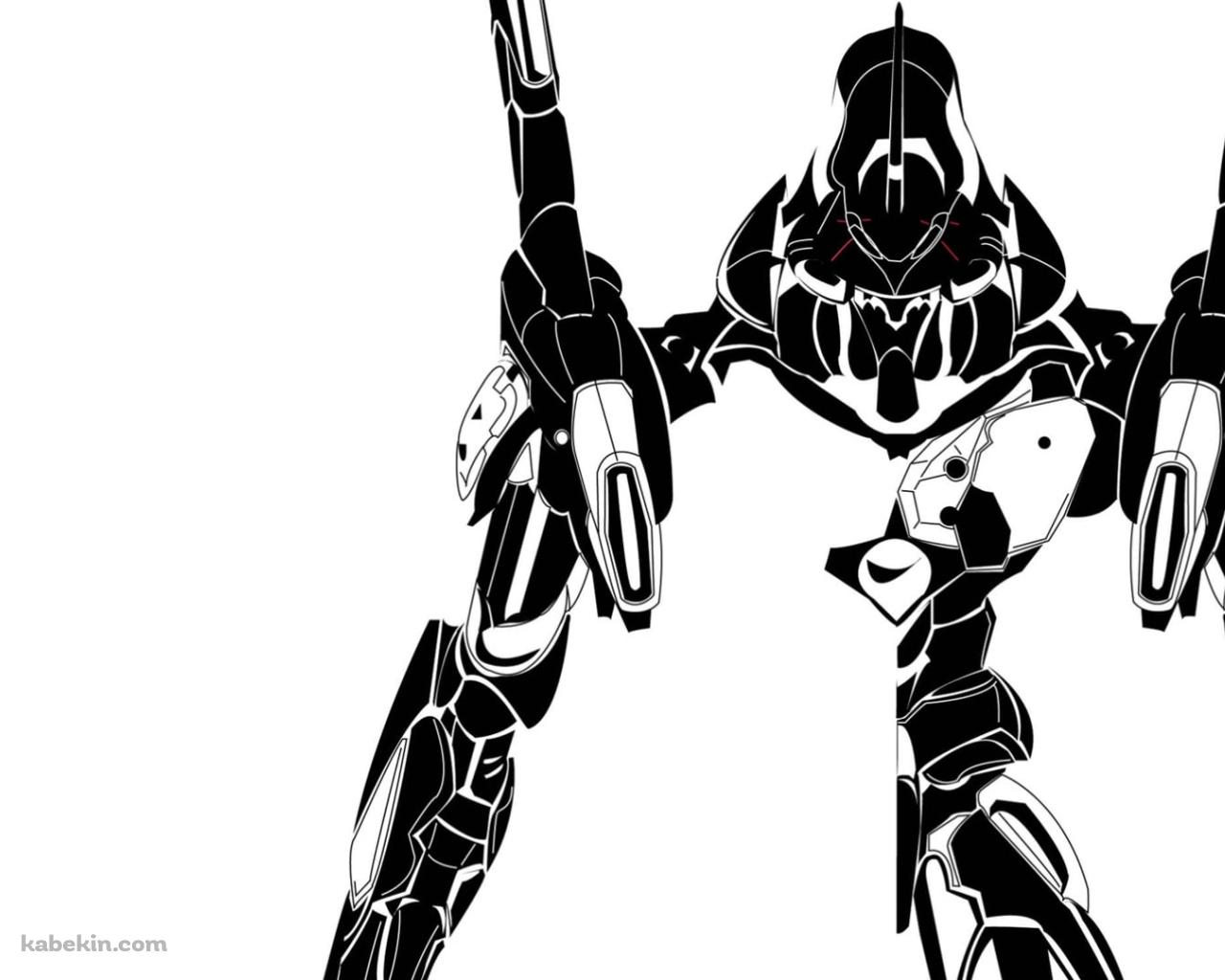 黒白のエヴァ初号機 / ヱヴァンゲリヲン新劇場版:破の壁紙(1280px x 1024px) 高画質 PC・デスクトップ用