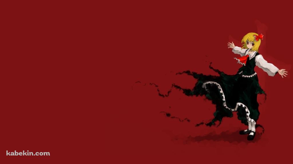 両手を広げた黒いドレスを着たルーミア / 東方の壁紙(1024px x 576px) 高画質 PC・デスクトップ用