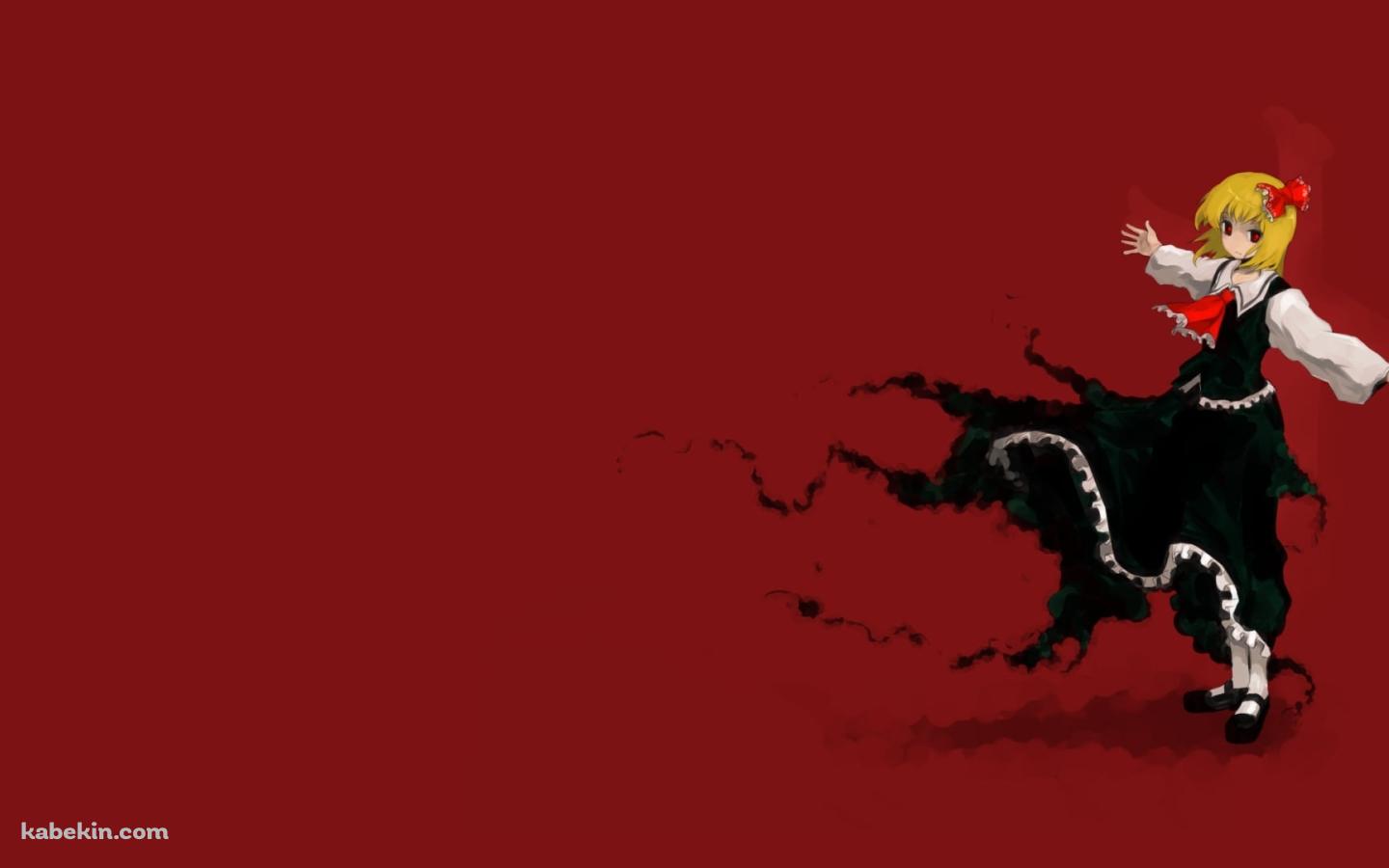 両手を広げた黒いドレスを着たルーミア / 東方の壁紙(1440px x 900px) 高画質 PC・デスクトップ用