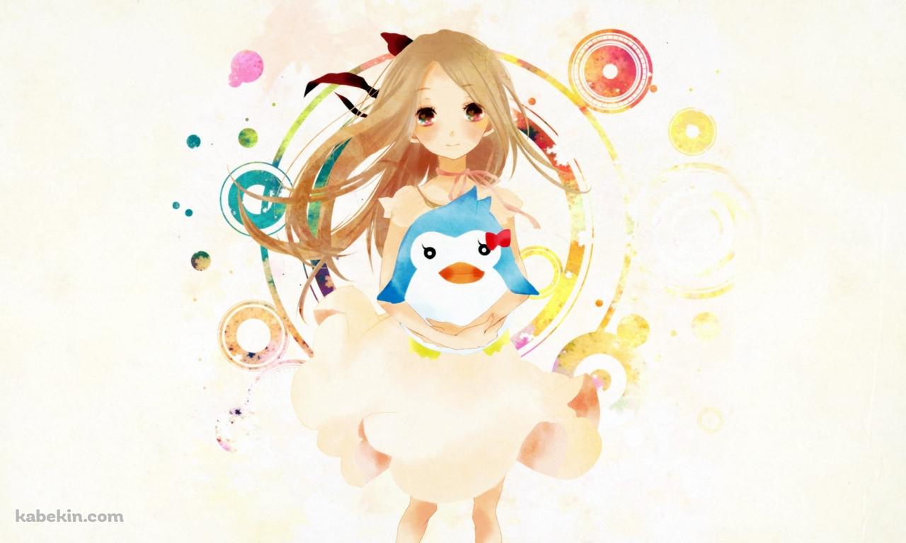 ペンギンを抱く高倉陽毬 / 輪るピングドラムの壁紙(1280px x 768px) 高画質 PC・デスクトップ用