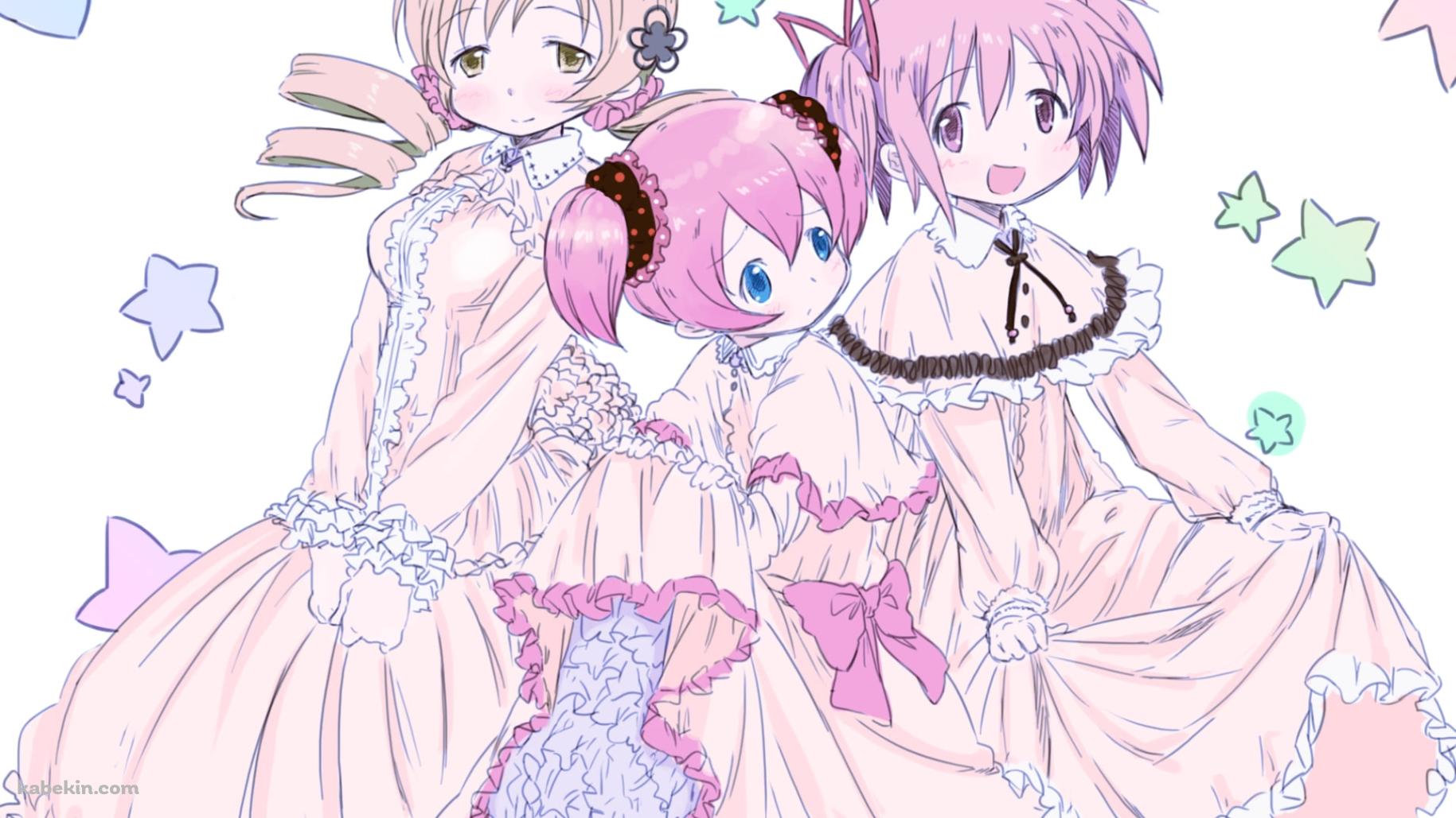 淡い鉛筆で描いたような鹿目まどか / 巴マミ / シャルロッテ / 魔法少女まどか☆マギカの壁紙(1829px x 1029px) 高画質 PC・デスクトップ用
