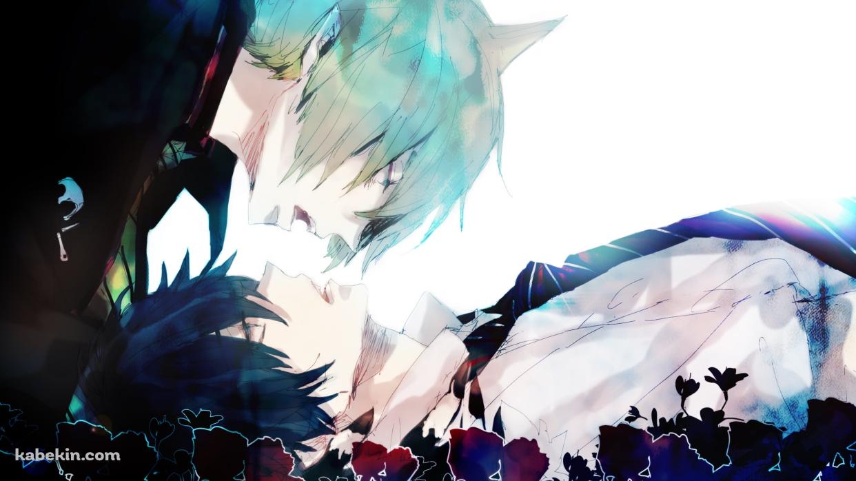 奥村燐 / 紫の花 / 青の祓魔師の壁紙(1242px x 698px) 高画質 PC・デスクトップ用