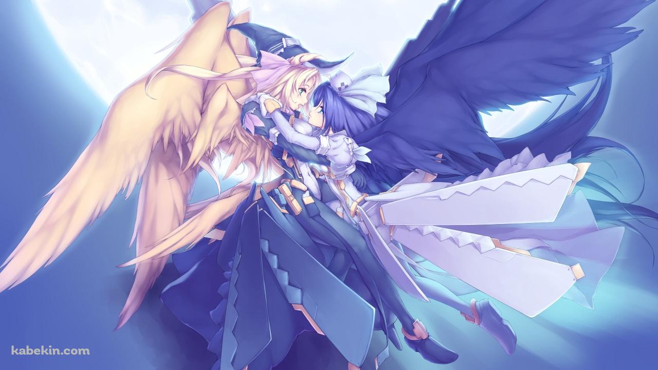 満月とマルガ・ナルゼとマルゴット・ナイト / 境界線上のホライゾンの壁紙(1280px x 720px) 高画質 PC・デスクトップ用