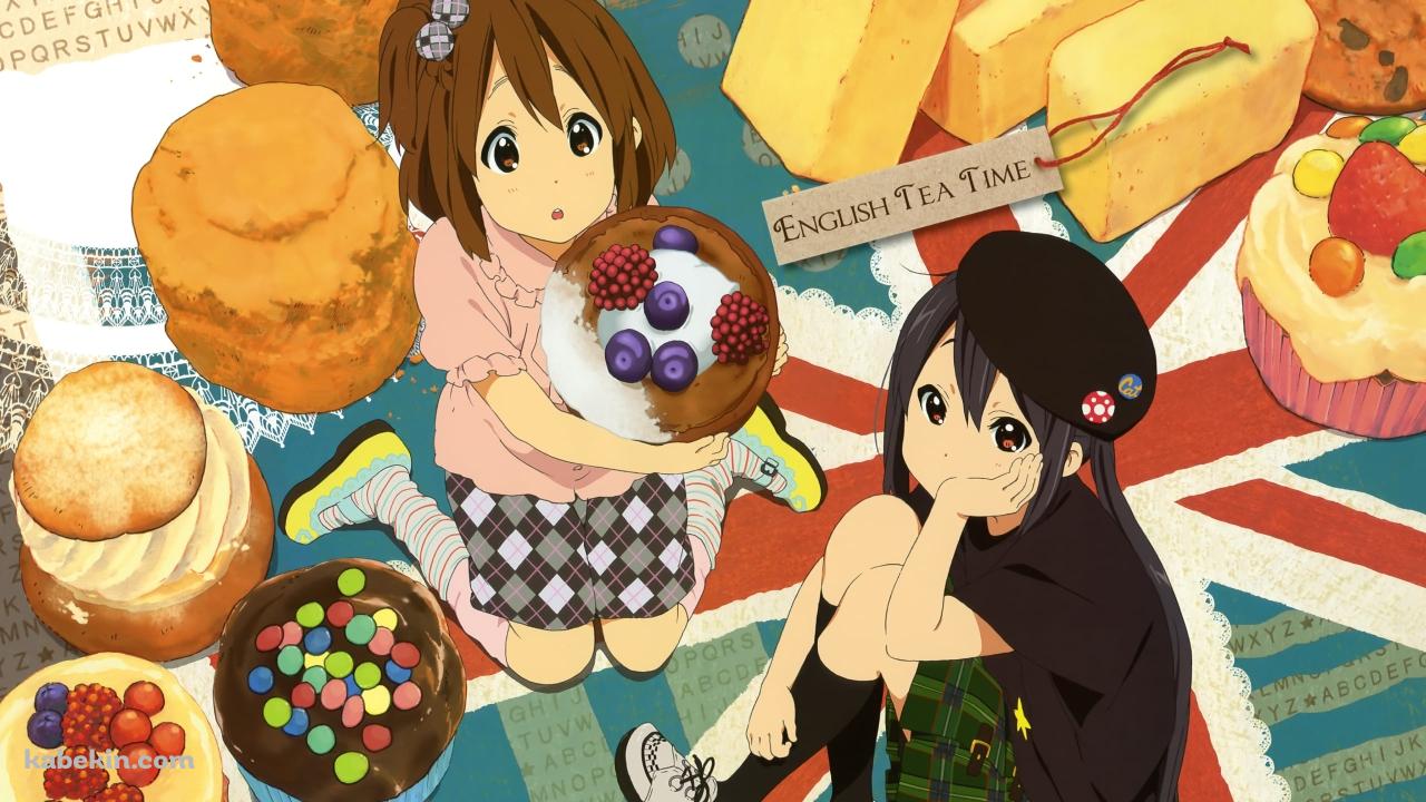 スイーツと平沢唯と中野梓 / マフィン / チョコチップクッキー / けいおん!の壁紙(1280px x 720px) 高画質 PC・デスクトップ用