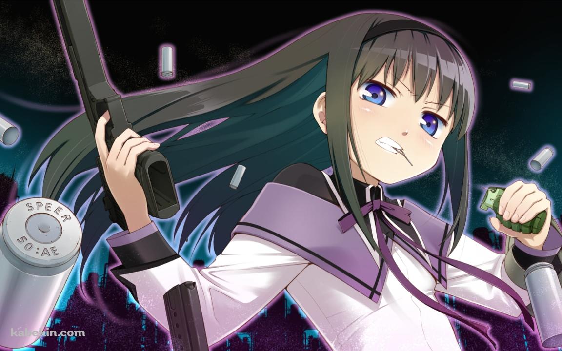 攻撃するかっこいい暁美ほむら / 魔法少女まどか☆マギカの壁紙(1152px x 720px) 高画質 PC・デスクトップ用