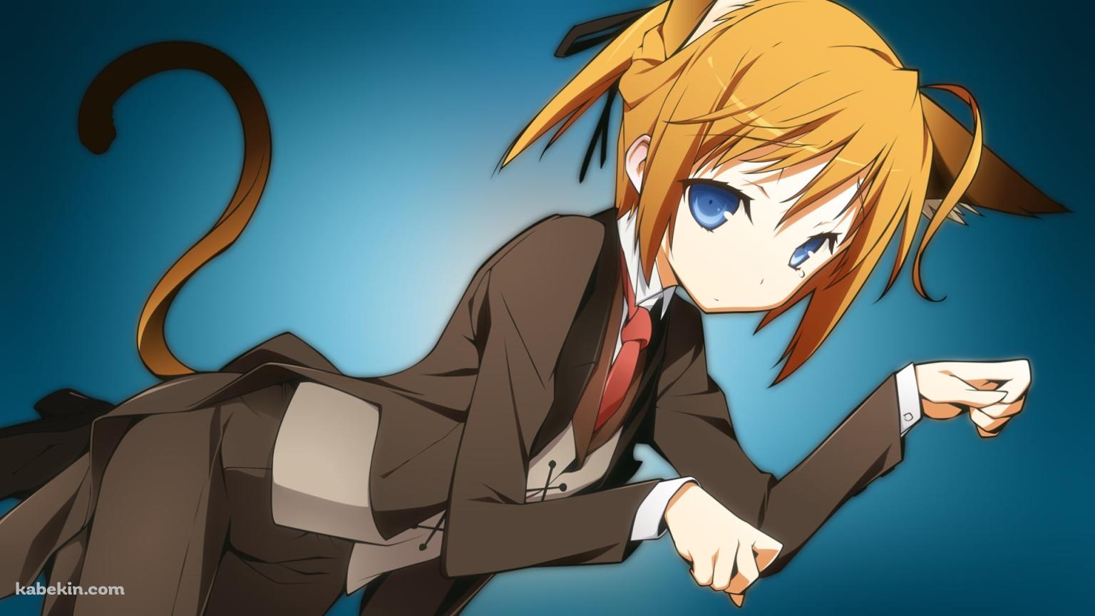 にゃんにゃんポーズをする近衛スバル / まよチキ!の壁紙(1536px x 864px) 高画質 PC・デスクトップ用