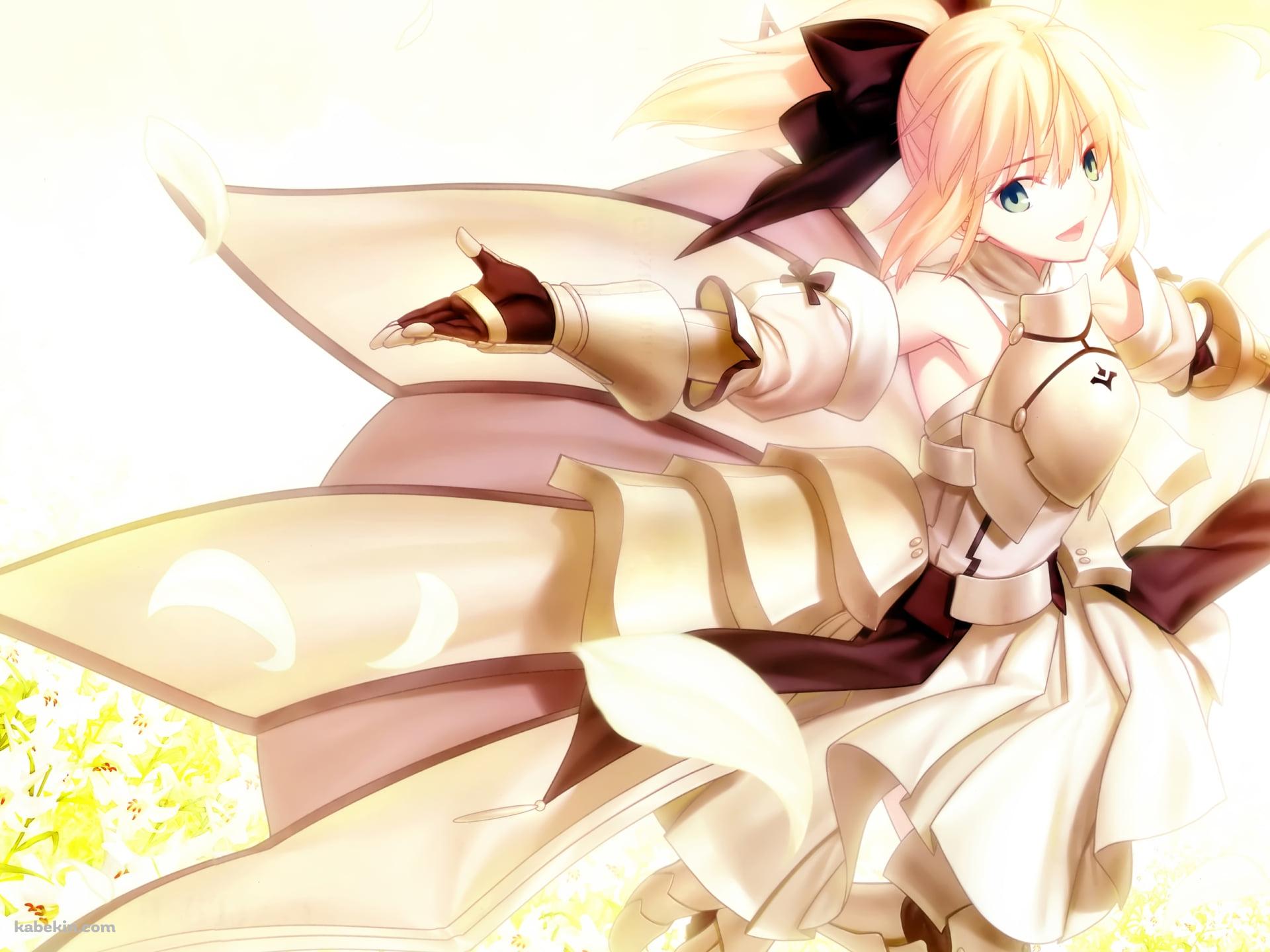 甲冑を着たセイバー・リリィと花畑 / Fateの壁紙(1920px x 1440px) 高画質 PC・デスクトップ用
