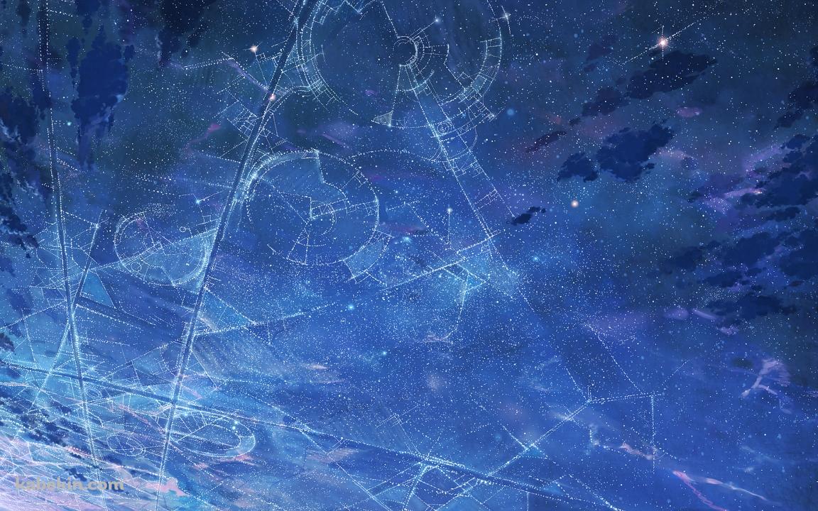 ひび割れたプラネタリウムと星空の壁紙(1152px x 720px) 高画質 PC・デスクトップ用