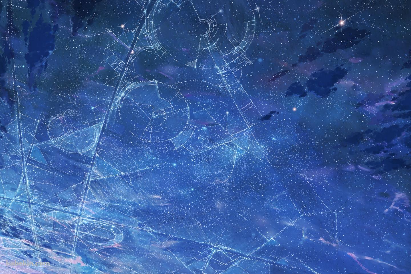 ひび割れたプラネタリウムと星空の壁紙(1440px x 960px) 高画質 PC・デスクトップ用