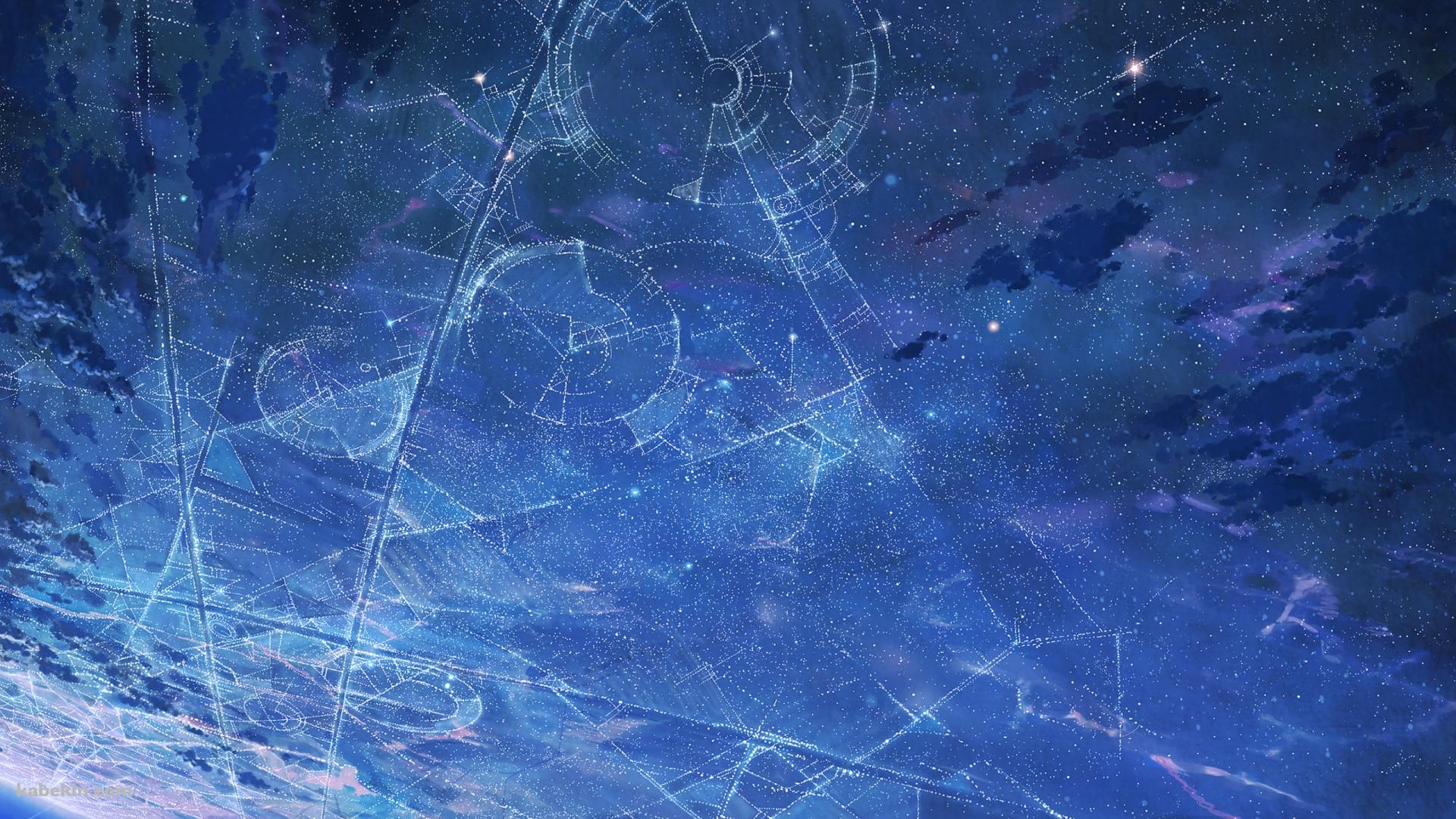 ひび割れたプラネタリウムと星空の壁紙(1920px x 1080px) 高画質 PC・デスクトップ用