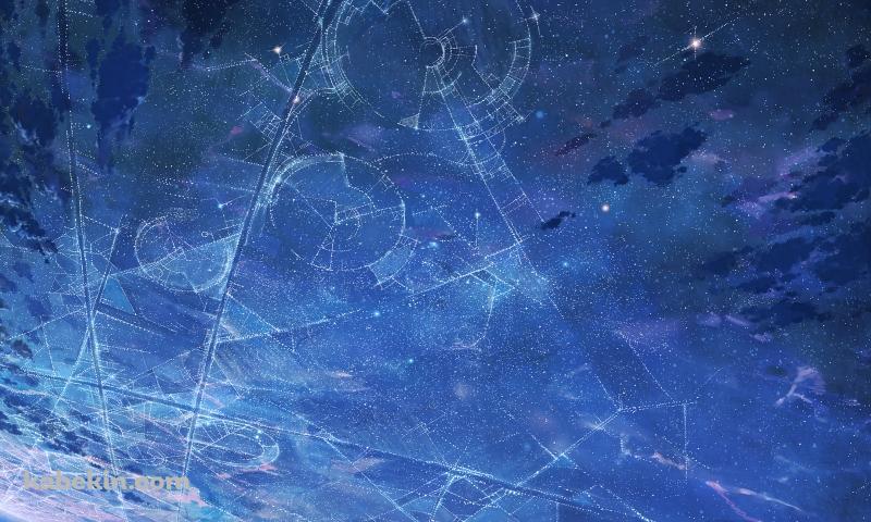ひび割れたプラネタリウムと星空の壁紙(800px x 480px) 高画質 PC・デスクトップ用