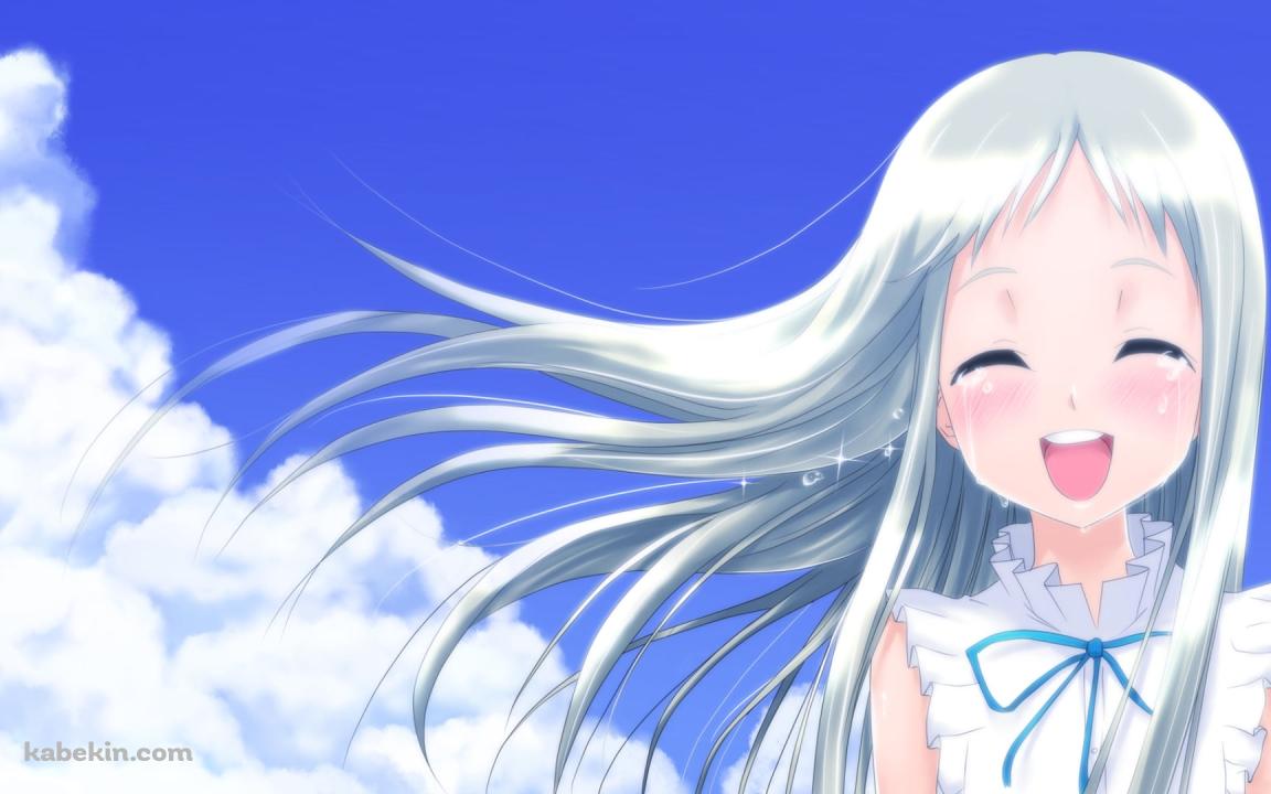 笑いながら泣く本間芽衣子 / 青空 / あの花の壁紙(1152px x 720px) 高画質 PC・デスクトップ用