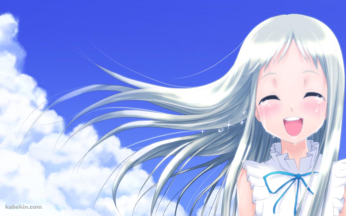 笑いながら泣く本間芽衣子 / 青空 / あの花の壁紙(1440px x 900px) 高画質 PC・デスクトップ用