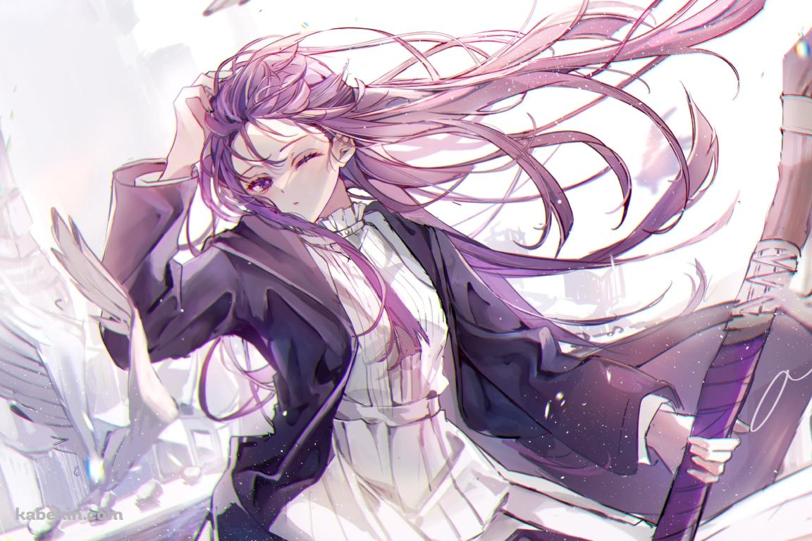 強風に目をつぶるフェルン / 葬送のフリーレンの壁紙(1152px x 768px) 高画質 PC・デスクトップ用