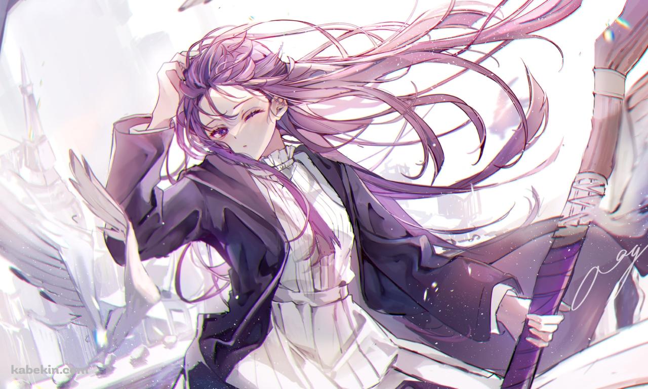 強風に目をつぶるフェルン / 葬送のフリーレンの壁紙(1280px x 768px) 高画質 PC・デスクトップ用