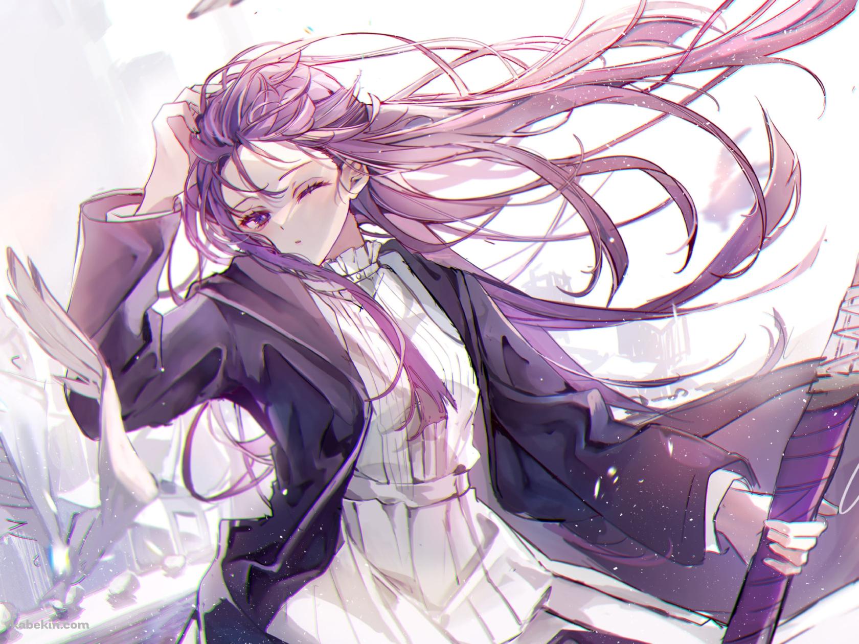 強風に目をつぶるフェルン / 葬送のフリーレンの壁紙(1680px x 1260px) 高画質 PC・デスクトップ用