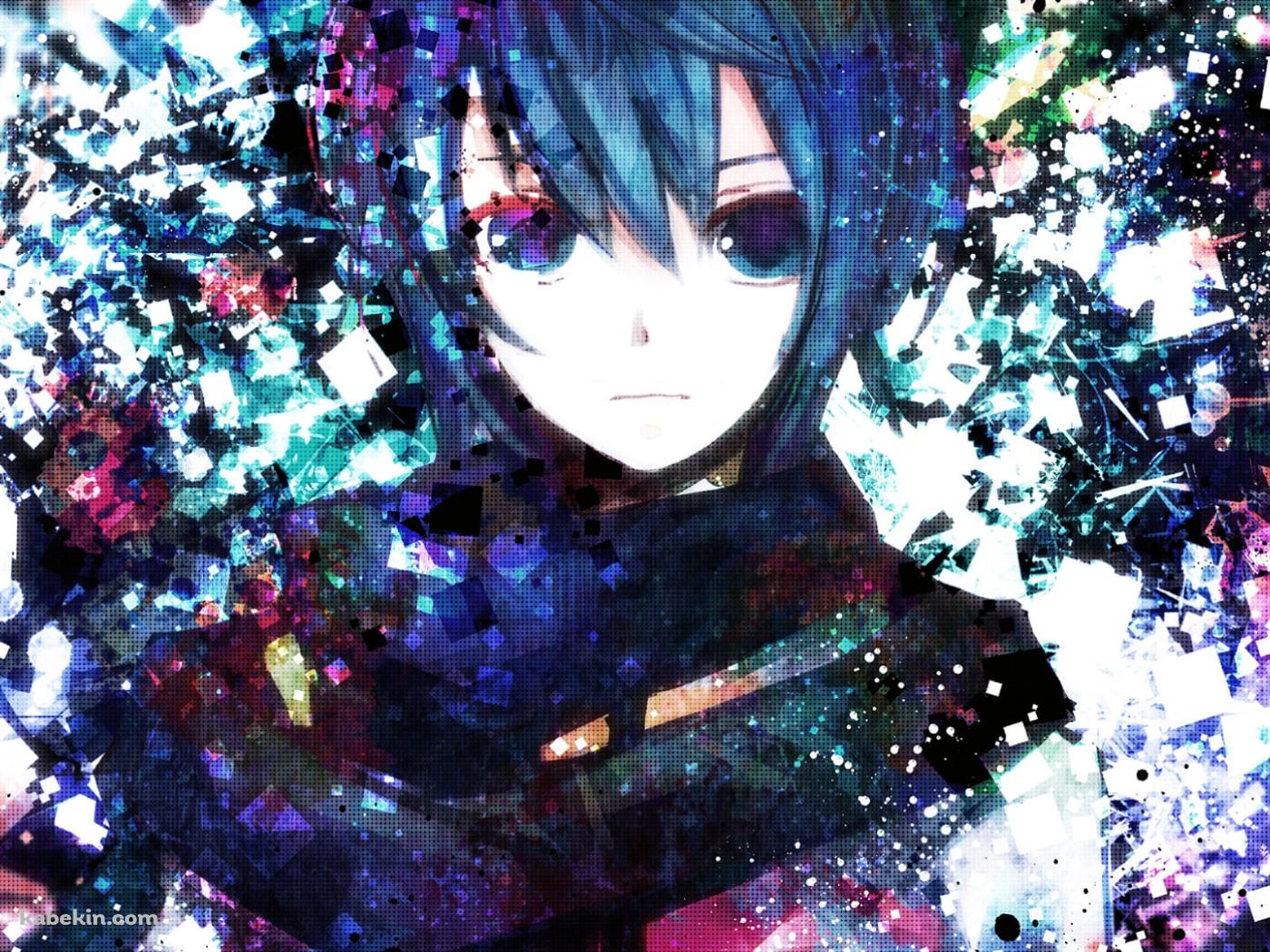グランジ風のタッチで描かれたKAITO / ボカロの壁紙(1400px x 1050px) 高画質 PC・デスクトップ用