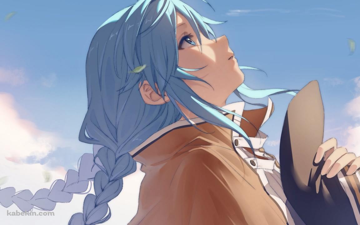 帽子を取り空を見上げるロキシー・ミグルディア / 無職転生の壁紙(1152px x 720px) 高画質 PC・デスクトップ用