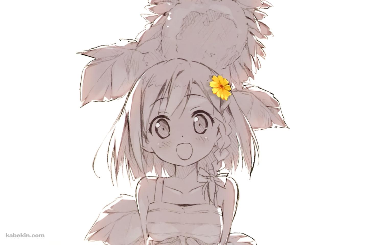 黄色い花の髪飾りをつけた可愛いゆあ / ユアダイアリーの壁紙(1440px x 960px) 高画質 PC・デスクトップ用