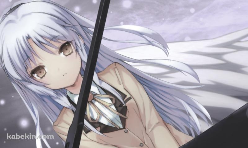 黒いピアノと立華奏 / エンジェル ビーツ!の壁紙(800px x 480px) 高画質 PC・デスクトップ用