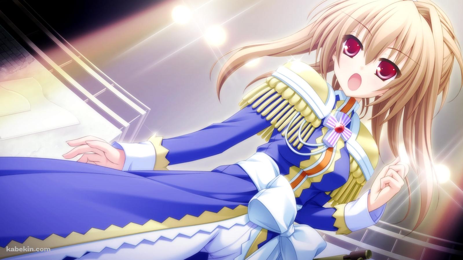 青いドレスを着た此ノ花 円 / アクロウム・エチュード Canvas4の壁紙(1600px x 900px) 高画質 PC・デスクトップ用