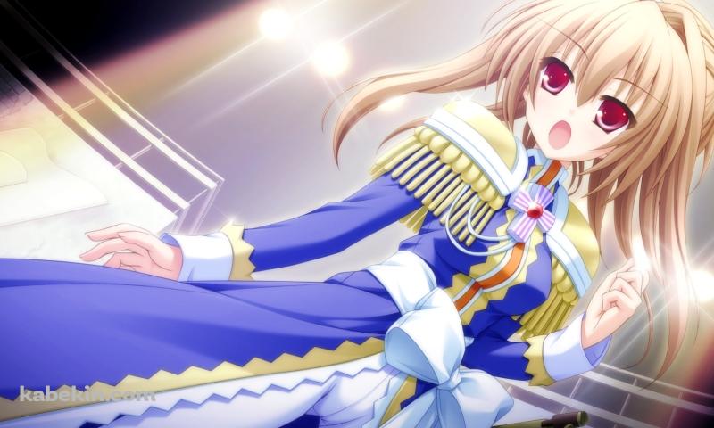 青いドレスを着た此ノ花 円 / アクロウム・エチュード Canvas4の壁紙(800px x 480px) 高画質 PC・デスクトップ用