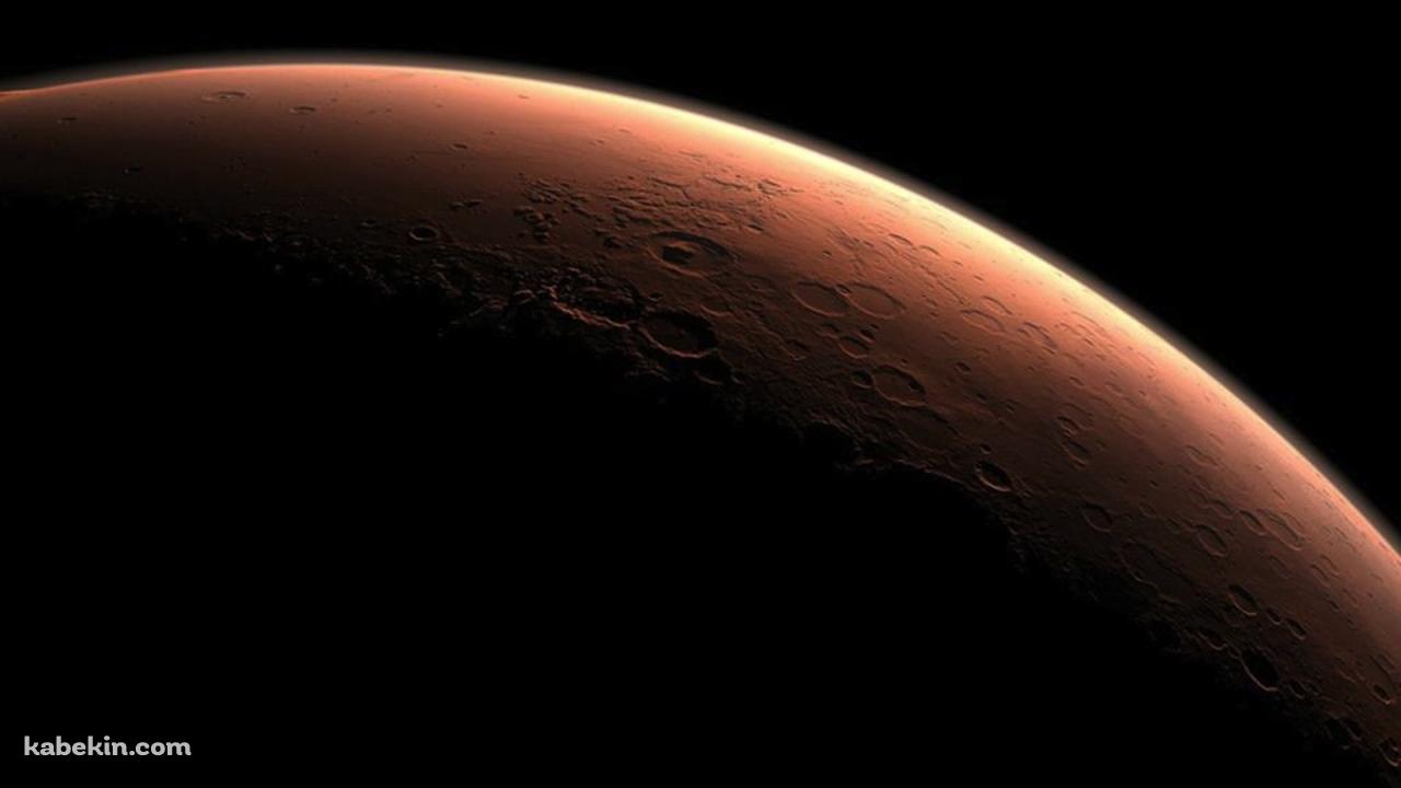 暗闇と火星の壁紙(1280px x 720px) 高画質 PC・デスクトップ用