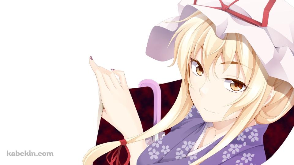 白い布をめくる可愛い八雲紫 / 東方の壁紙(960px x 540px) 高画質 PC・デスクトップ用