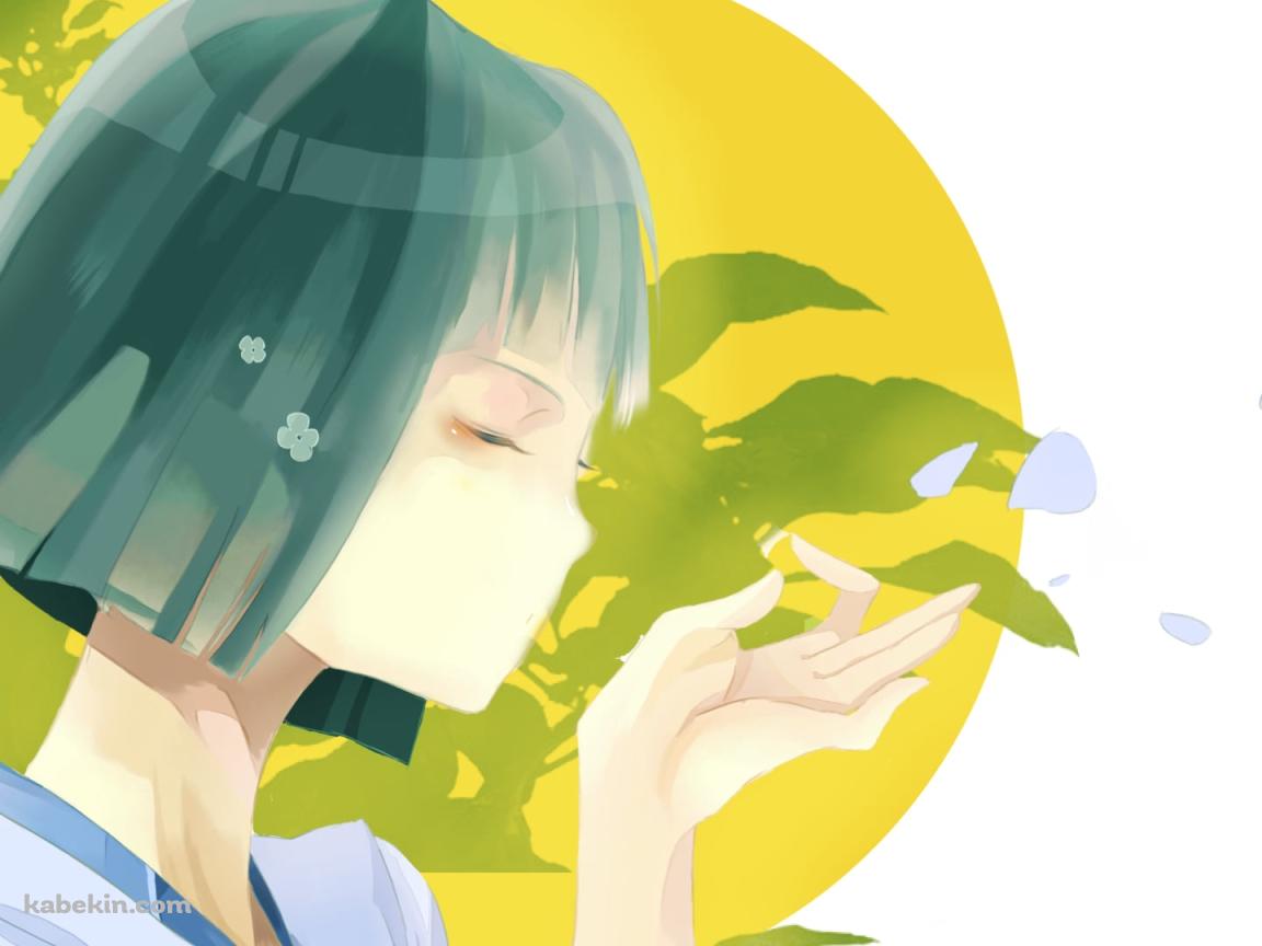 花びらを吹くハク / 千と千尋の神隠しの壁紙(1152px x 864px) 高画質 PC・デスクトップ用