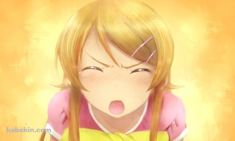 あっかんべーをする高坂桐乃 / 俺の妹がこんなに可愛いわけがないの壁紙(800px x 480px) 高画質 PC・デスクトップ用