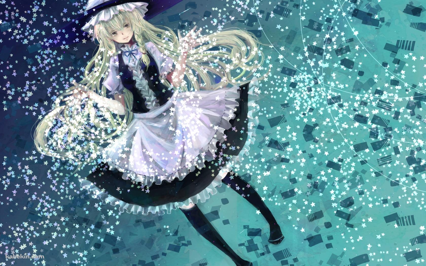 カラフルな星と霧雨魔理沙 / 東方の壁紙(1680px x 1050px) 高画質 PC・デスクトップ用