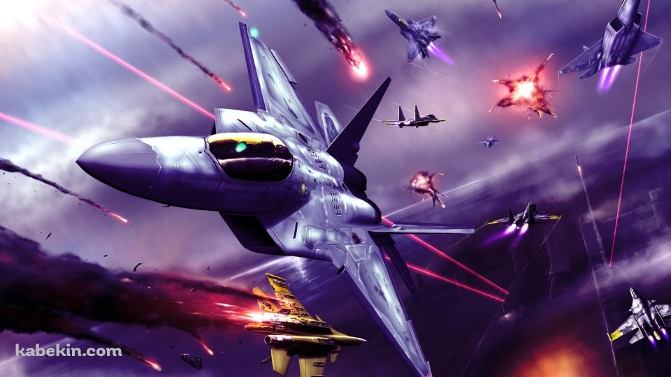かっこいい戦闘機のバトルの壁紙(960px x 540px) 高画質 PC・デスクトップ用