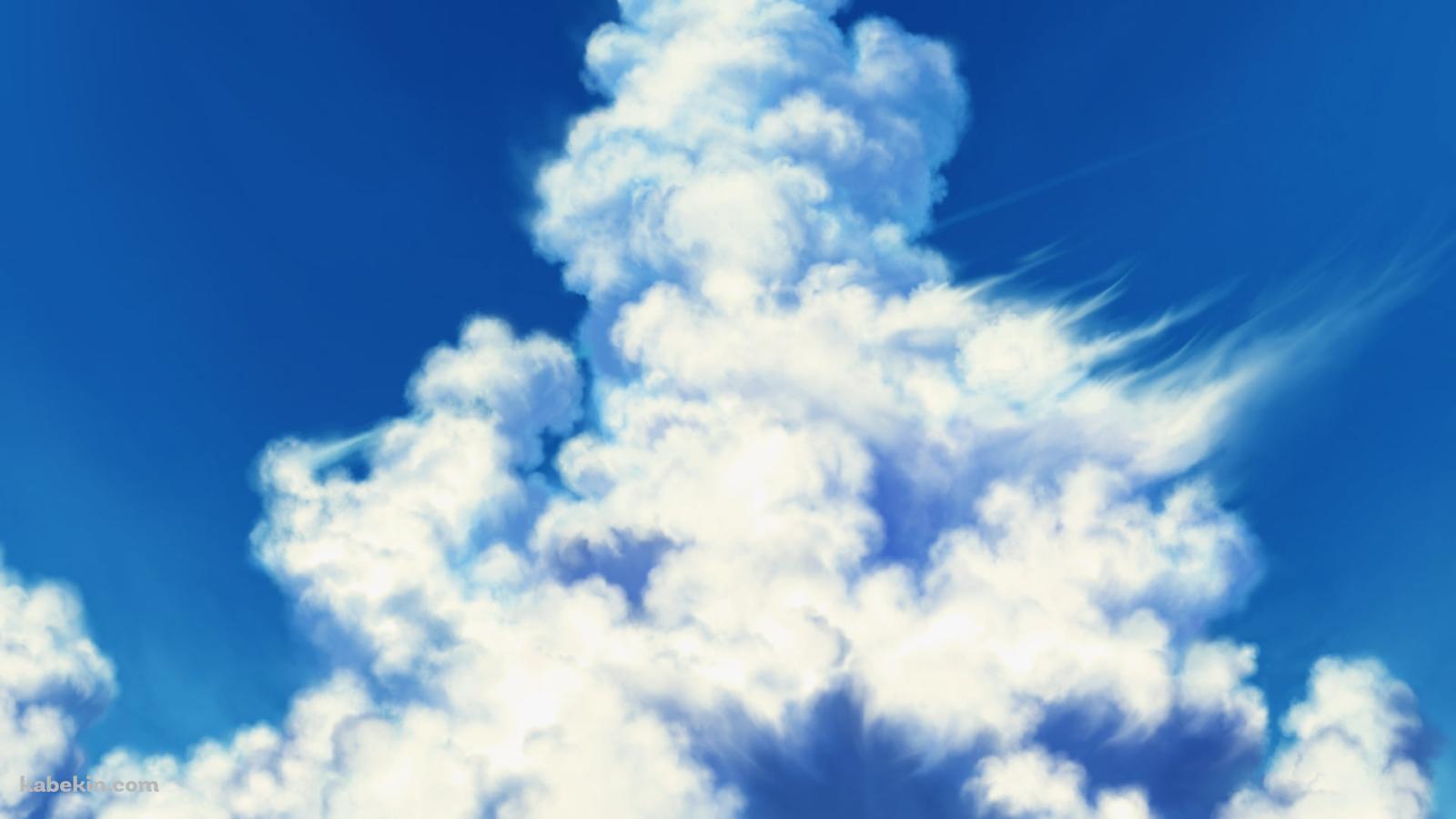 風になびく真夏の入道雲の壁紙(1600px x 900px) 高画質 PC・デスクトップ用