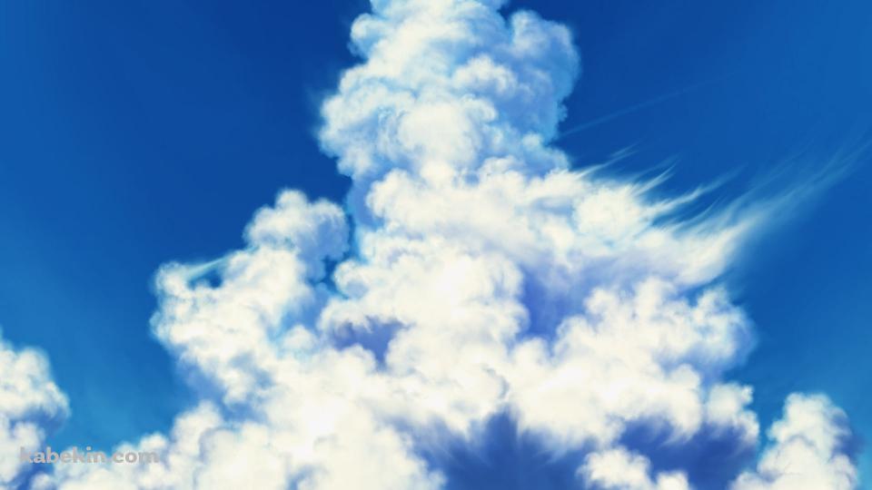 風になびく真夏の入道雲の壁紙(960px x 540px) 高画質 PC・デスクトップ用