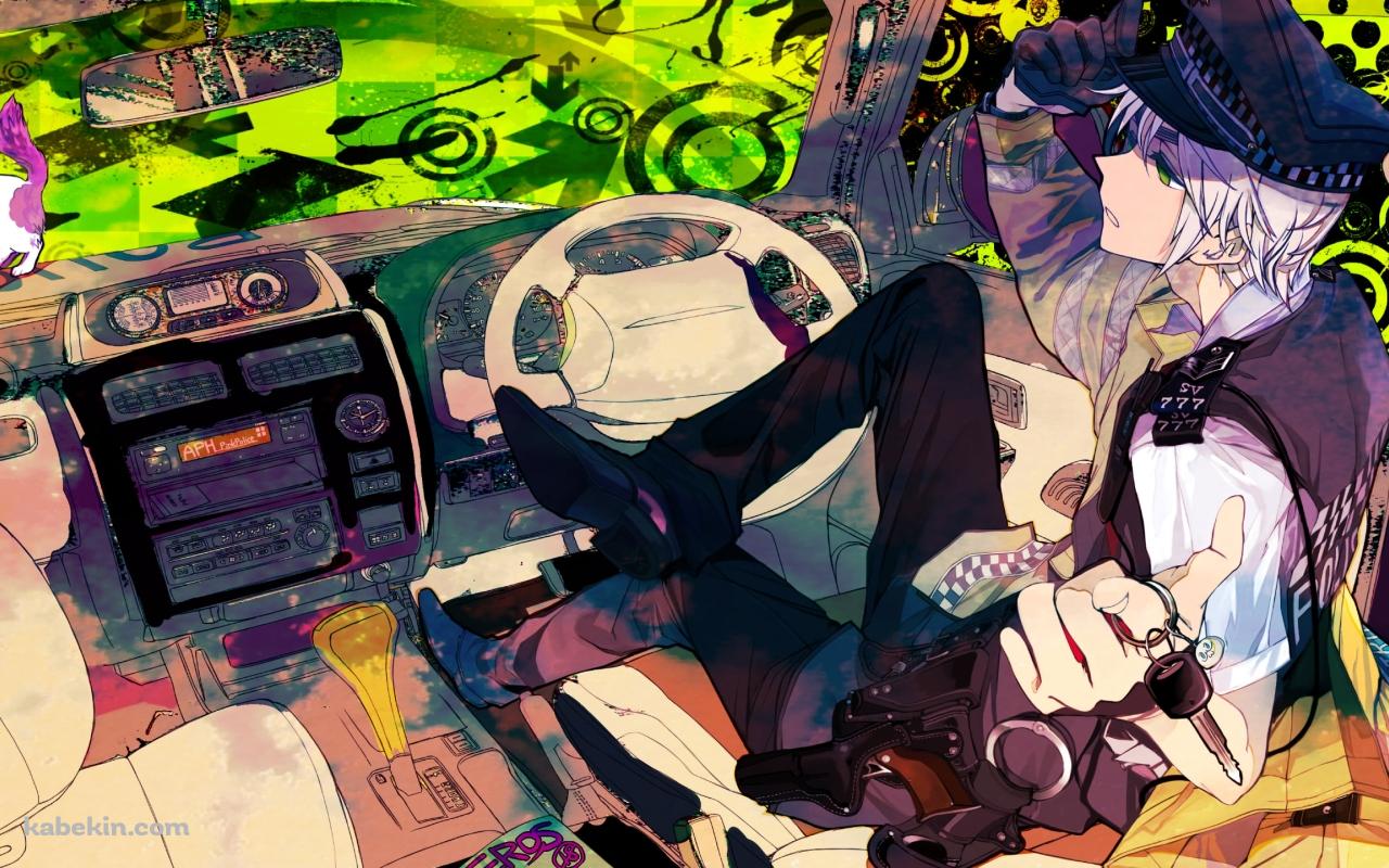 車に乗るUNITED KINGDOM / イギリス / ヘタリア Axis Powersの壁紙(1280px x 800px) 高画質 PC・デスクトップ用