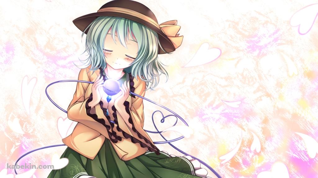 閉じた目玉に手をあてる古明地こいし / 東方の壁紙(1024px x 576px) 高画質 PC・デスクトップ用