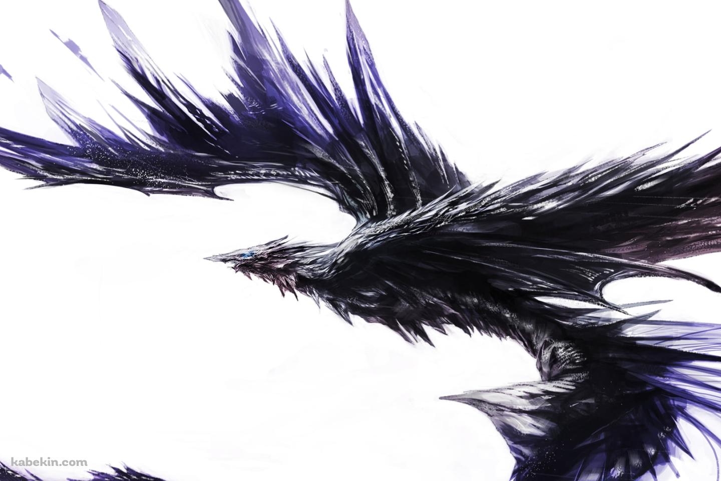 黒いごっつい鳥の壁紙(1440px x 960px) 高画質 PC・デスクトップ用