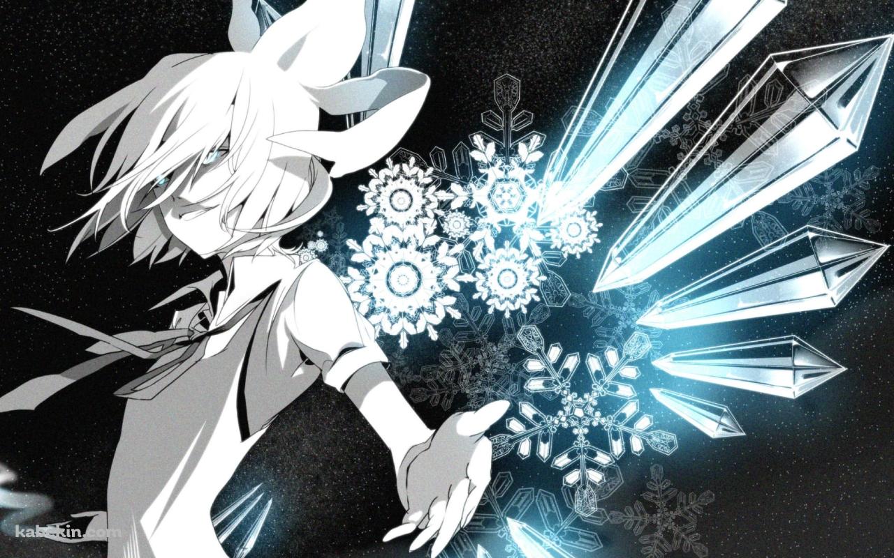 妖艶な表情のチルノ / クリスタル / 東方の壁紙(1280px x 800px) 高画質 PC・デスクトップ用