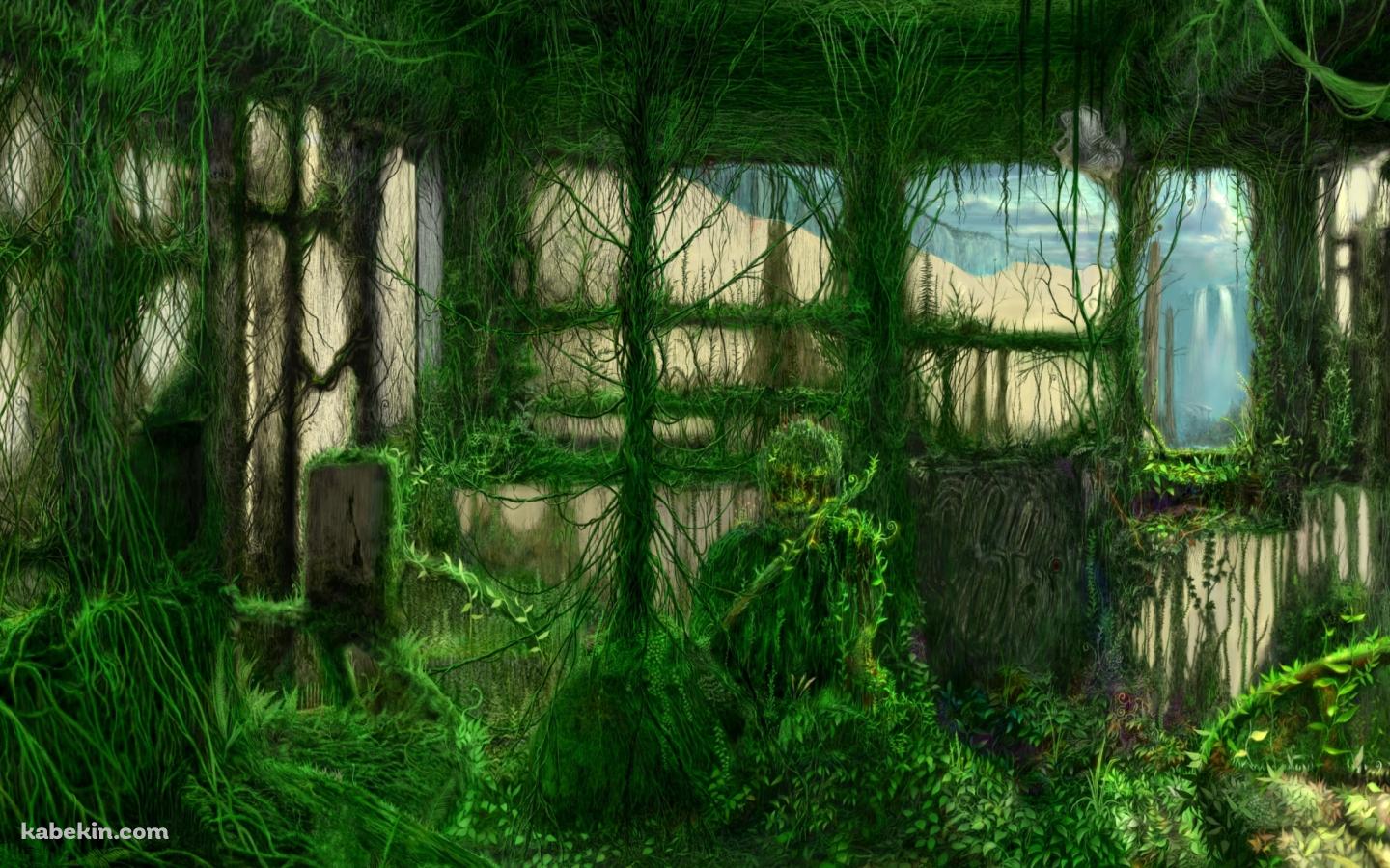 緑の苔むした部屋 / 大仏の壁紙(1440px x 900px) 高画質 PC・デスクトップ用